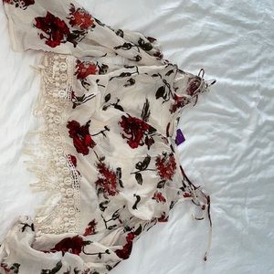 Women’s Floral off the shoulder top